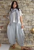 Tasha Cushion Cotton Sia Barrel Pant Pearl